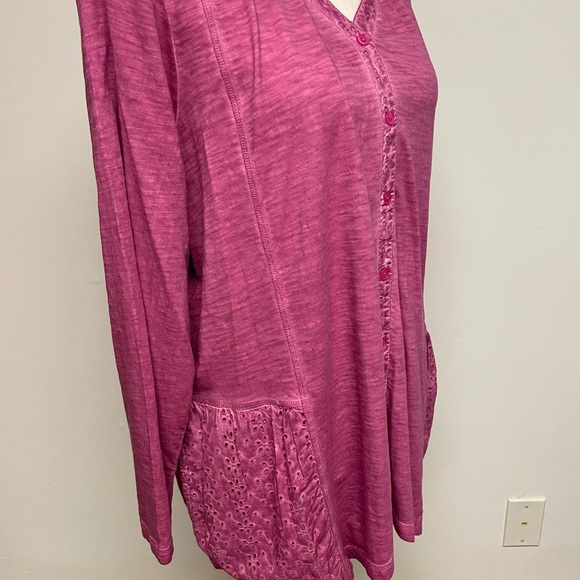 LOGO by Lori Goldstein Relaxed Pink Tunic size L - Picture 5 of 13